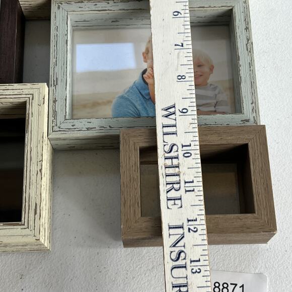 Green Tree Gallery Photo Frame Set 6 Openings Distressed Rustic - Picture 7 of 11